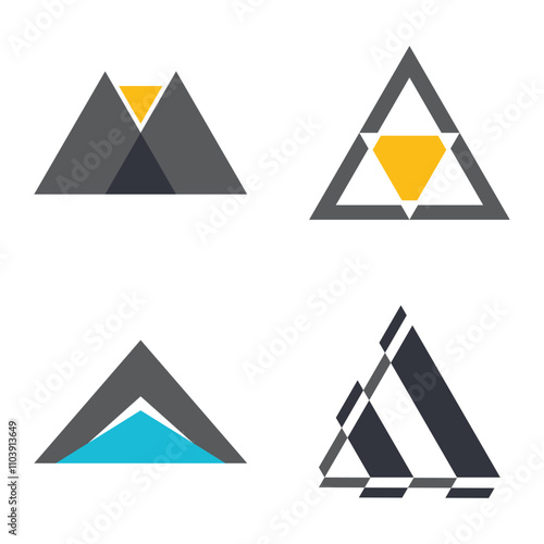 Simple Mountain Logo Template Icon