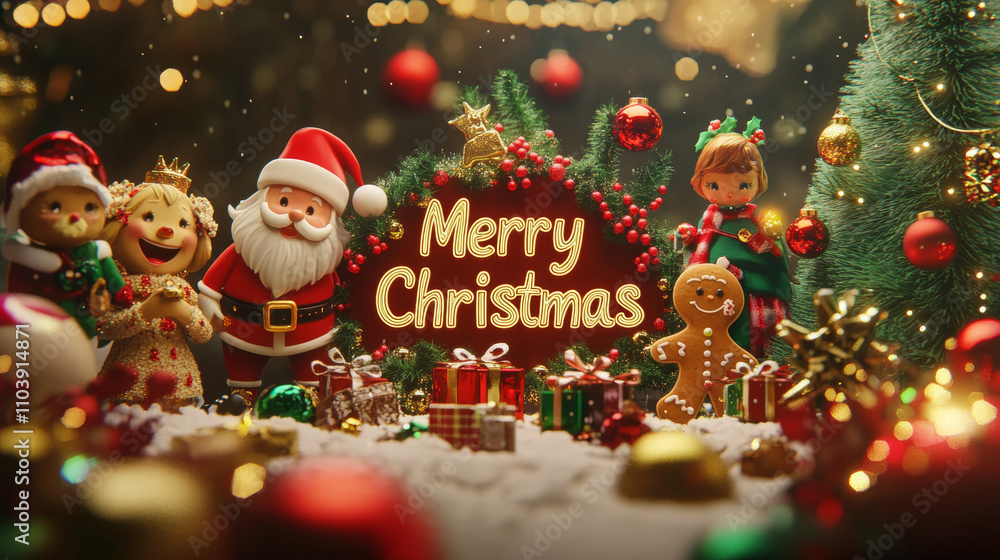 Christmas._Group_of_3D_illustrations Christmas._Group_of_3D_illustrations