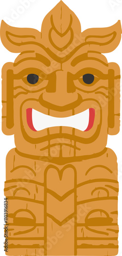 Hawaii Ceremonial Mask Totem Wood