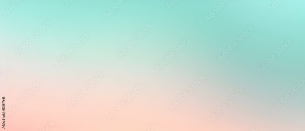 Naklejka premium Blurred gradient Light Peach and Sky Blue and Mint Cream background