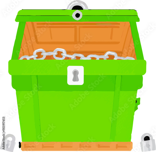Dumpster Ecosystem Cleanup Trash Bin