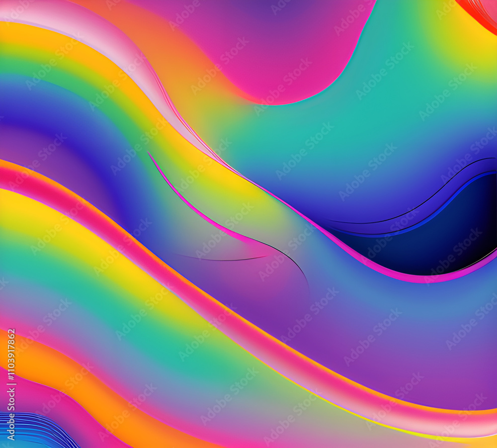 Wave of mixed beautiful gradient colors. smooth transitions. composition and leaking light exposure. Rainbow background. Modern design template. High quality 8k. generative ai Wave of mixed beautiful gradient colors. smooth transitions. composition and leaking light exposure. Rainbow background. Modern design template. High quality 8k. generative ai