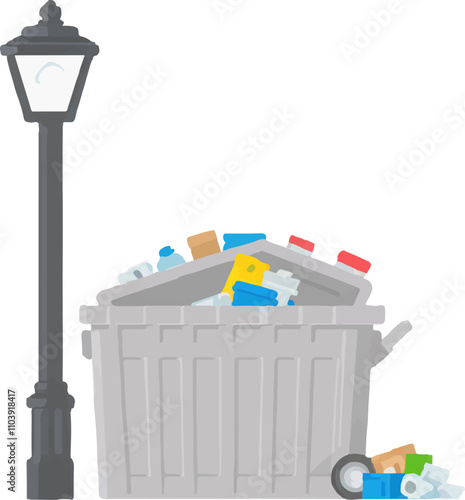 Dumpster Cycle Waste Removal Bin