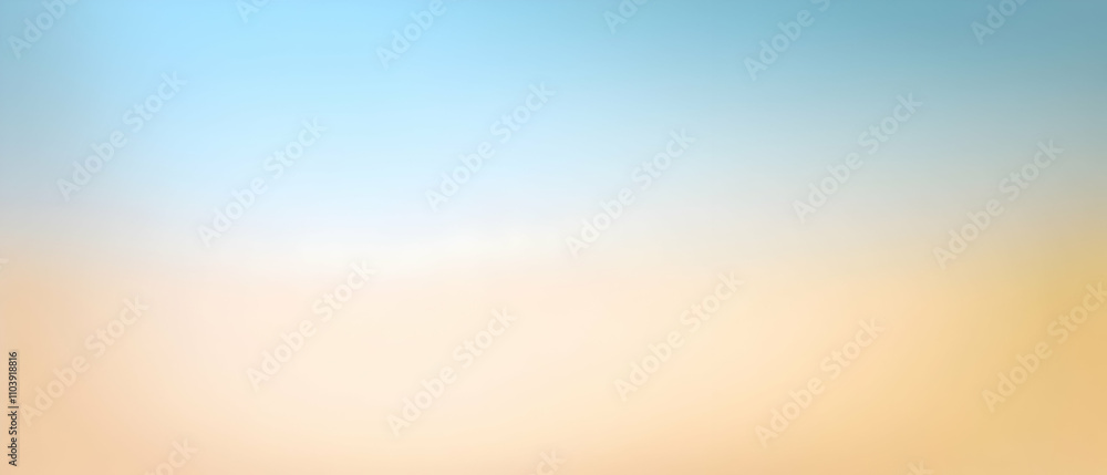 Fototapeta premium Blurred gradient Light Blue and Light Yellow and Champagne background