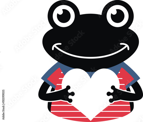 frog with heart