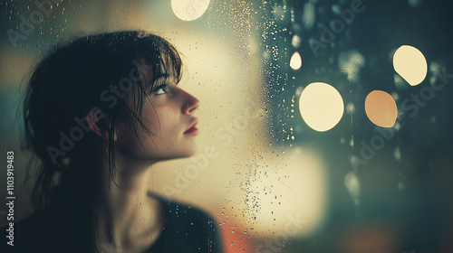 Close-up de Beleza Feminina: Glamour e Maquiagem em Estúdio com Toque Noir