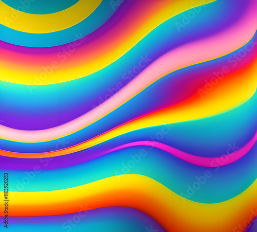 Wave of mixed beautiful gradient colors. smooth transitions. composition and leaking light exposure. Rainbow background. Modern design template. High quality 8k. generative ai