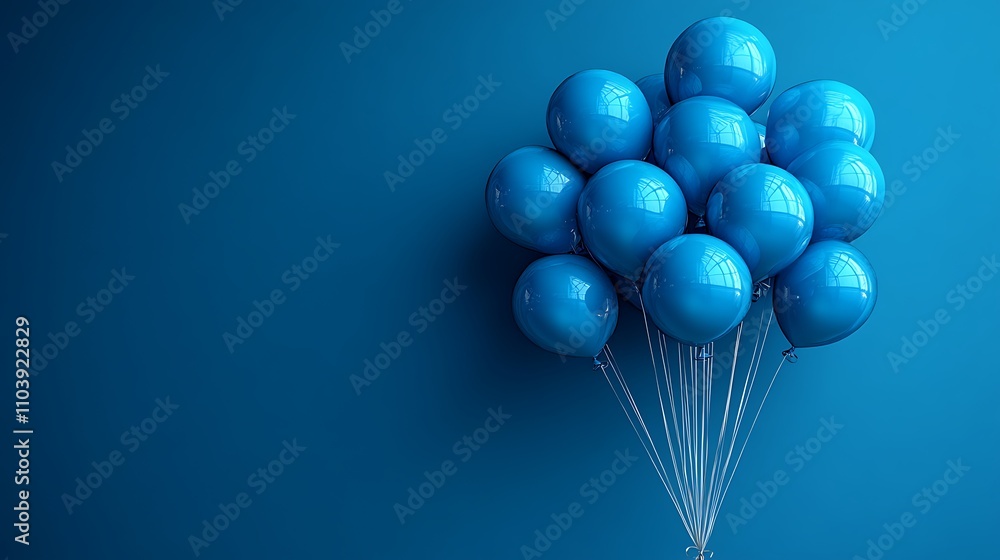 blue balloons with blue background blue balloons with blue background