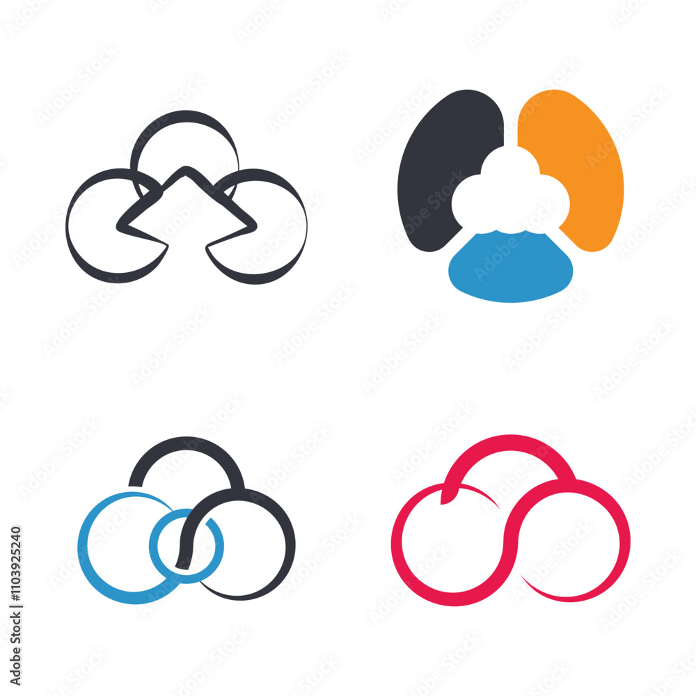 Obraz premium Cloud Logo Template Icon