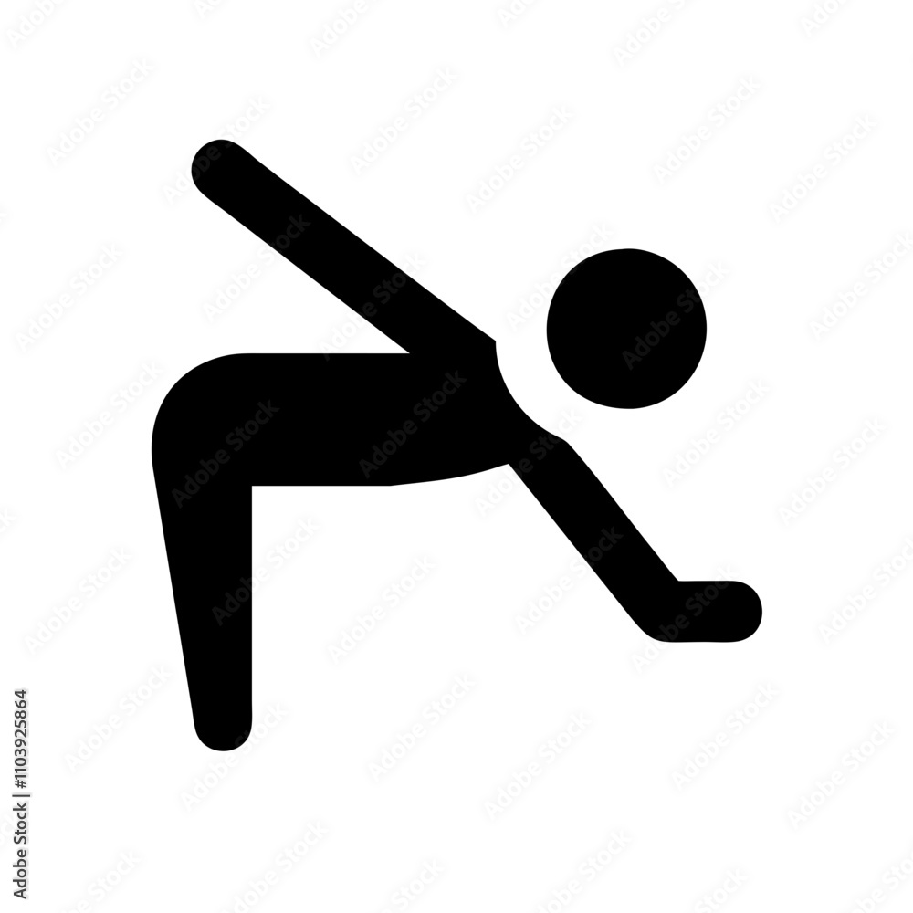 Good icon of a person stretching in a fitness pose.
Good icon of a person stretching in a fitness pose.