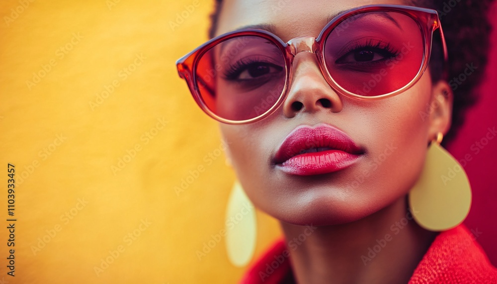 Portrait of a Powerful African American Woman exuding strength and confidence, embodying the essence of beauty and style in her fashion choice. Portrait of a Powerful African American Woman exuding strength and confidence, embodying the essence of beauty and style in her fashion choice.