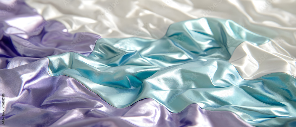 Obraz premium Elegant satin fabric textiles fashion industry close-up soft texture visual appeal textile design concepts for home decor