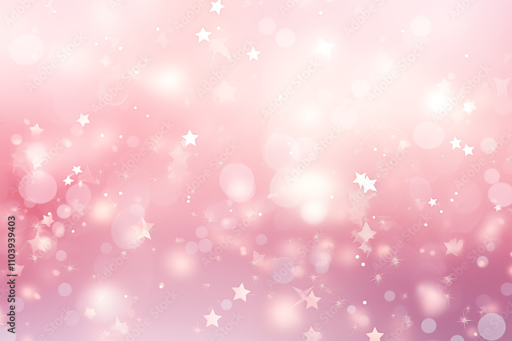 An abstract light pink background with softly glowing star shapes An abstract light pink background with softly glowing star shapes