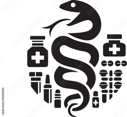 caduceus symbol vector