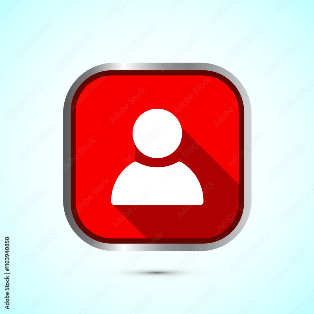 User profile icon design illustration, User profile avatar, Red Shadow Button Design User profile icon design illustration, User profile avatar, Red Shadow Button Design