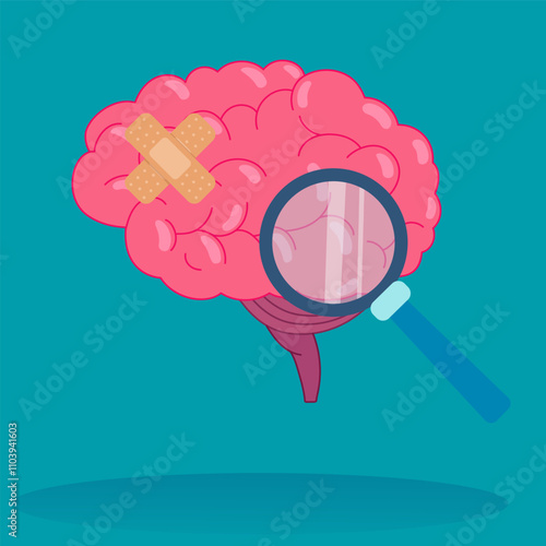 Brain Injury and Recovery Concept Illustration