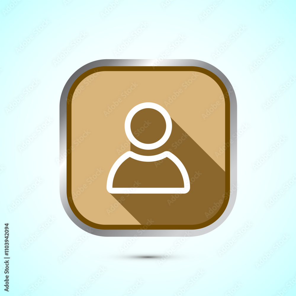 User profile icon design illustration, User profile avatar, Gold Shadow Button Design User profile icon design illustration, User profile avatar, Gold Shadow Button Design