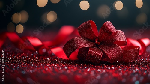 red chrismas ribbon