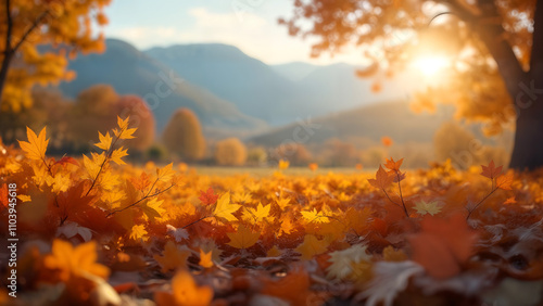 Vibrant Autumn Landscape with Colorful Foliage