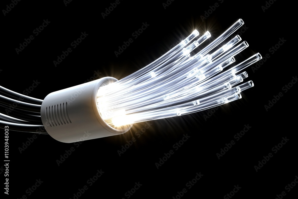 A light source emits glowing strands, creating a visually striking effect against a dark background, showcasing modern illumination design. A light source emits glowing strands, creating a visually striking effect against a dark background, showcasing modern illumination design.