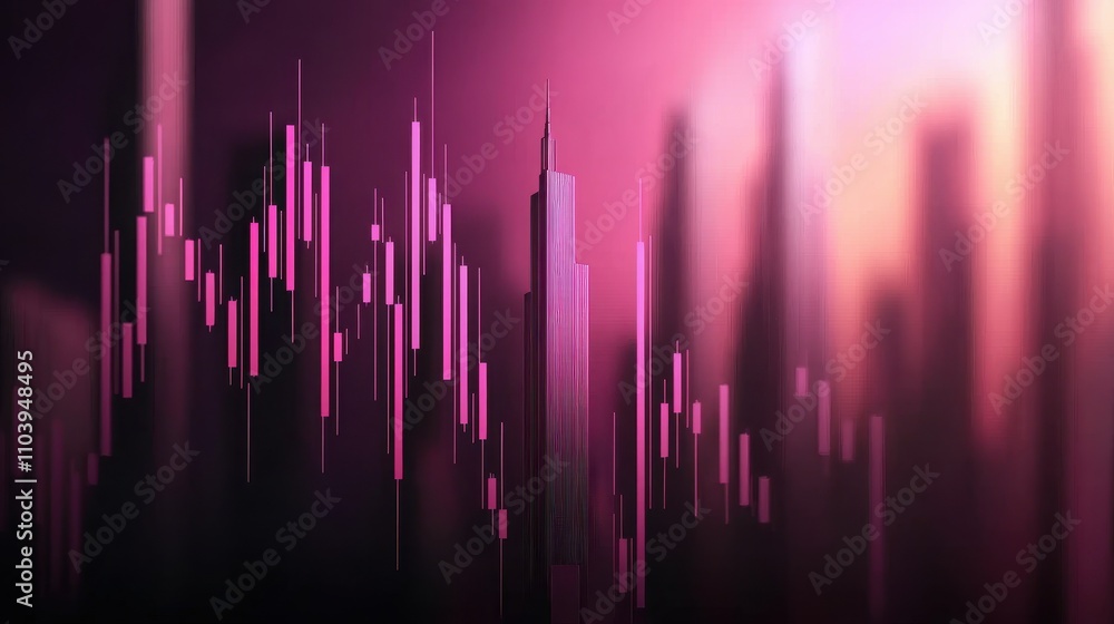 A vibrant, abstract representation of financial data, featuring pink hues and vertical bars, symbolizing market trends and analytics. A vibrant, abstract representation of financial data, featuring pink hues and vertical bars, symbolizing market trends and analytics.