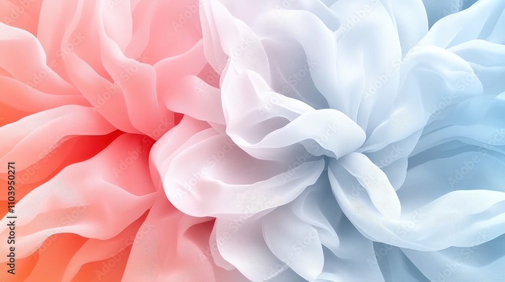 Fototapeta premium Delicate Translucent Textures in Soft Shades of Pink and Blue for Design Projects