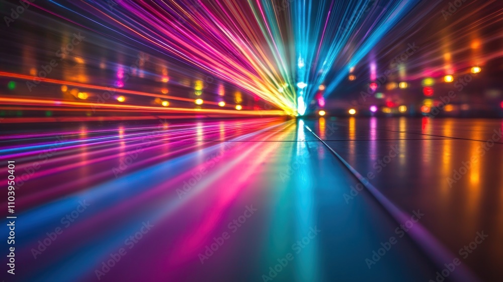 Abstract Vibrant Light Trails Colorful Speed Motion Blur Background Abstract Vibrant Light Trails Colorful Speed Motion Blur Background