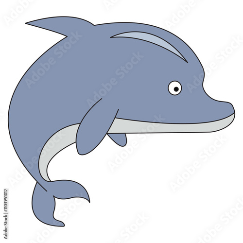 Cute dolphin cartoon vector illustration