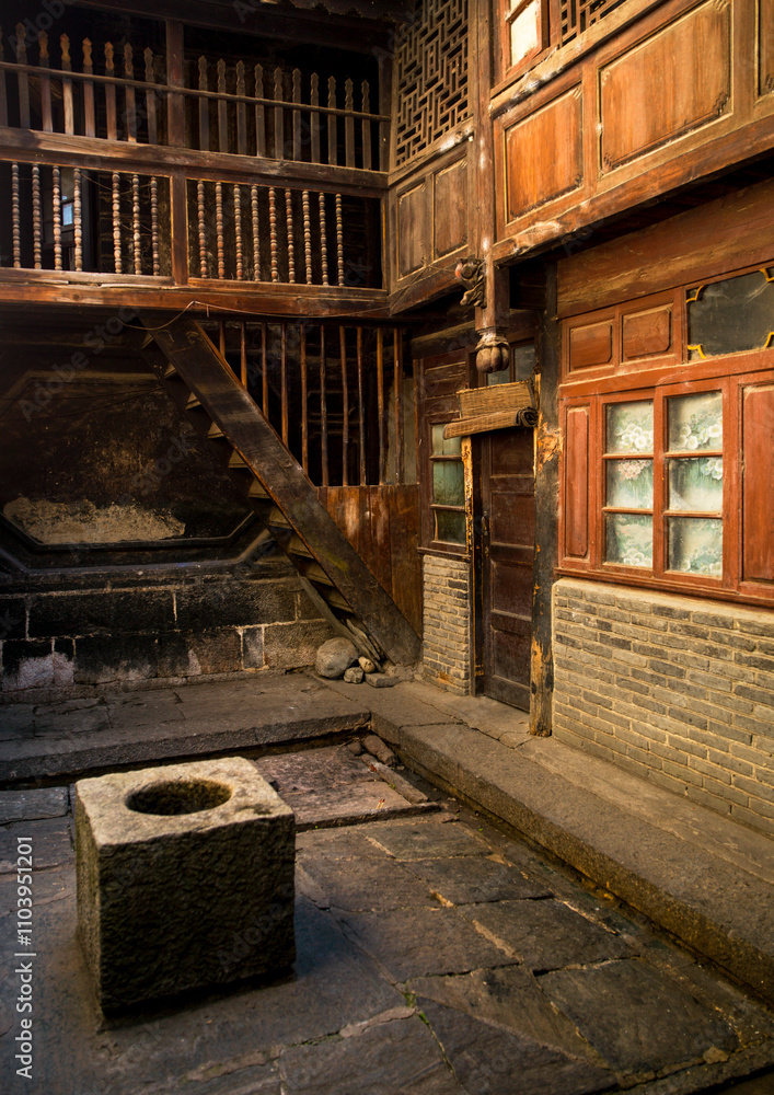 Courtyard Of An Old House, Xizhou, Yunnan Province, China Courtyard Of An Old House, Xizhou, Yunnan Province, China