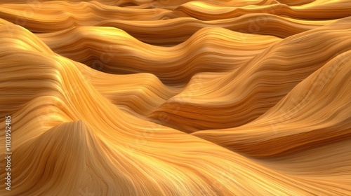 Flowing Texture of Golden Waves in Abstract Formation