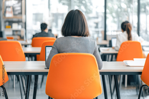 Office work environment modern workspace people indoor focused atmosphere