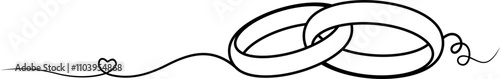 line art of wedding ring