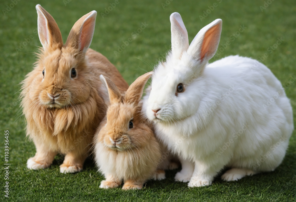 Fototapeta premium cute rabbit with a natural background