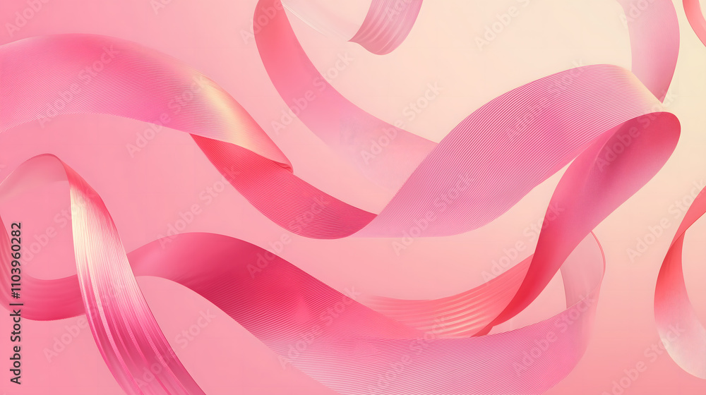 pink ribbon on pink background pink ribbon on pink background
