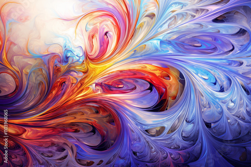 A mesmerizing and intricate chaos fractal, filled with vibrant, swirling patterns that expand infinitely in complexity.