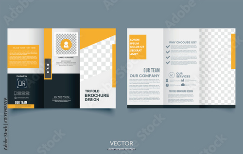 Modern trifold business brochure template, corporate, travel. modern design template for infographics