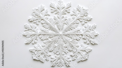 silver snowflakes christmas decoration isolated on white