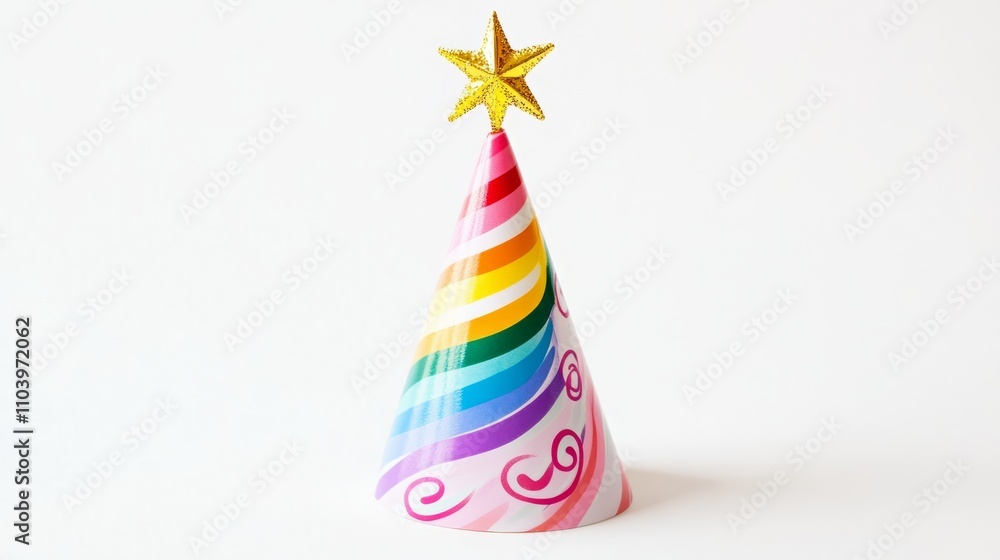 Birthday party hat isolated on white Birthday party hat isolated on white