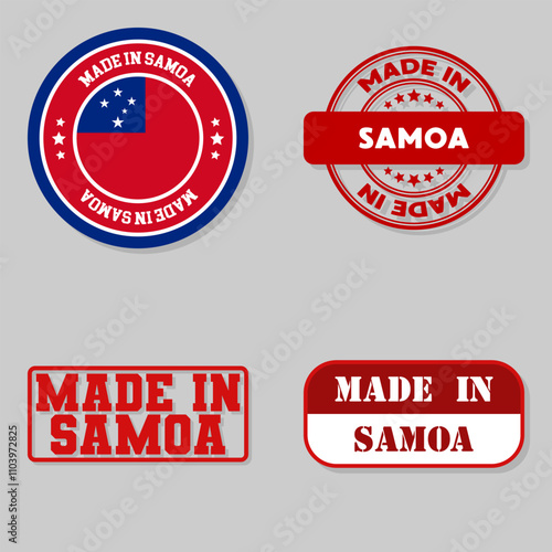 Set of stamps made in Samoa