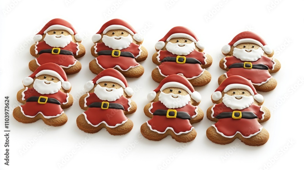 set of christmas cookies isolated on white set of christmas cookies isolated on white