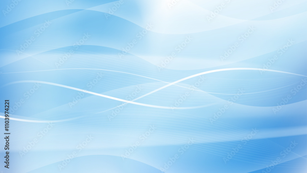 Abstract Blue Wave Background with Soft Gradient Abstract Blue Wave Background with Soft Gradient