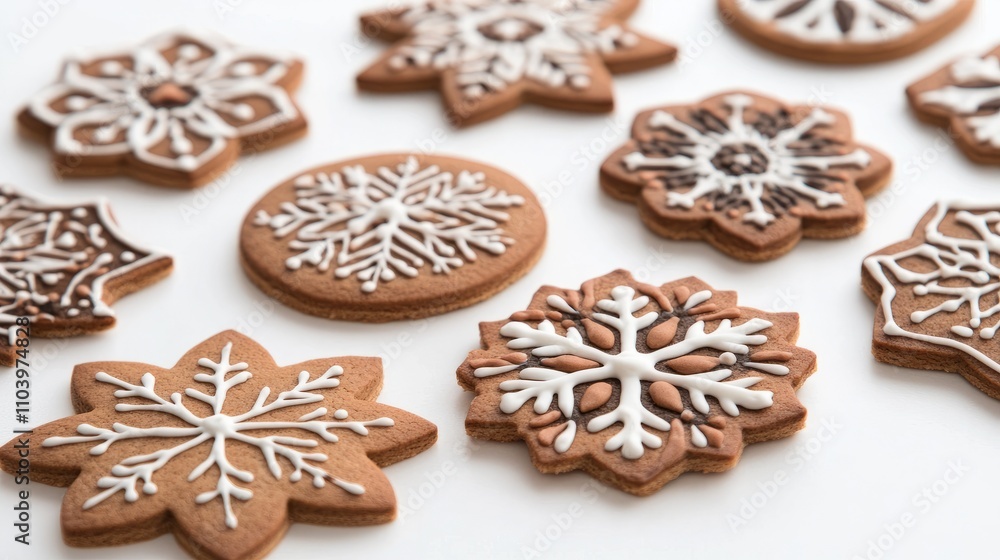 set of christmas cookies isolated on white set of christmas cookies isolated on white