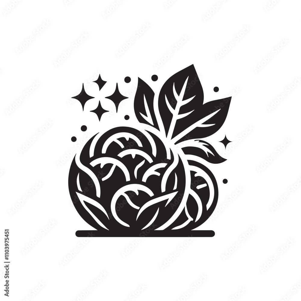 Fototapeta premium Brussel Sprouts vector icon symbol design illustration