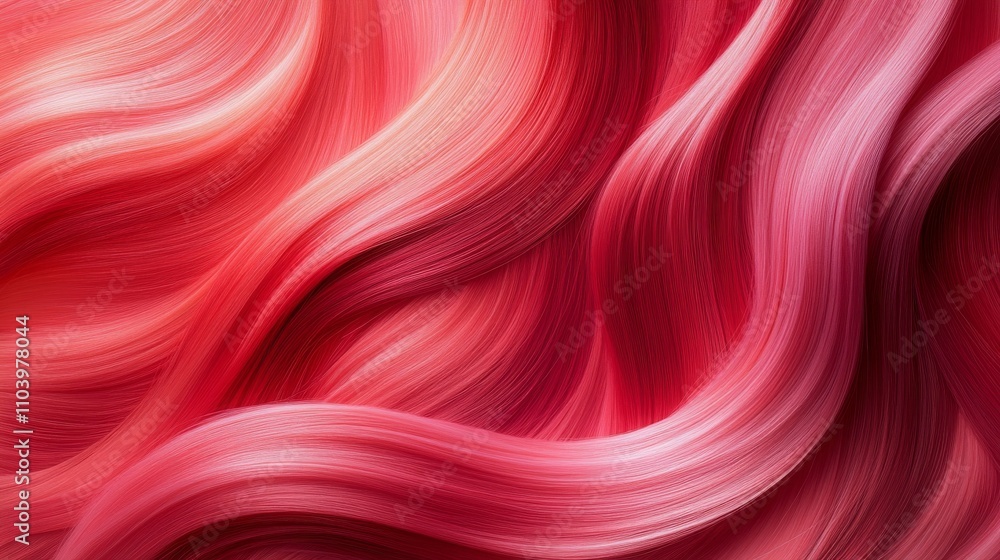 Vibrant red and pink abstract waves flowing in dynamic pattern Vibrant red and pink abstract waves flowing in dynamic pattern