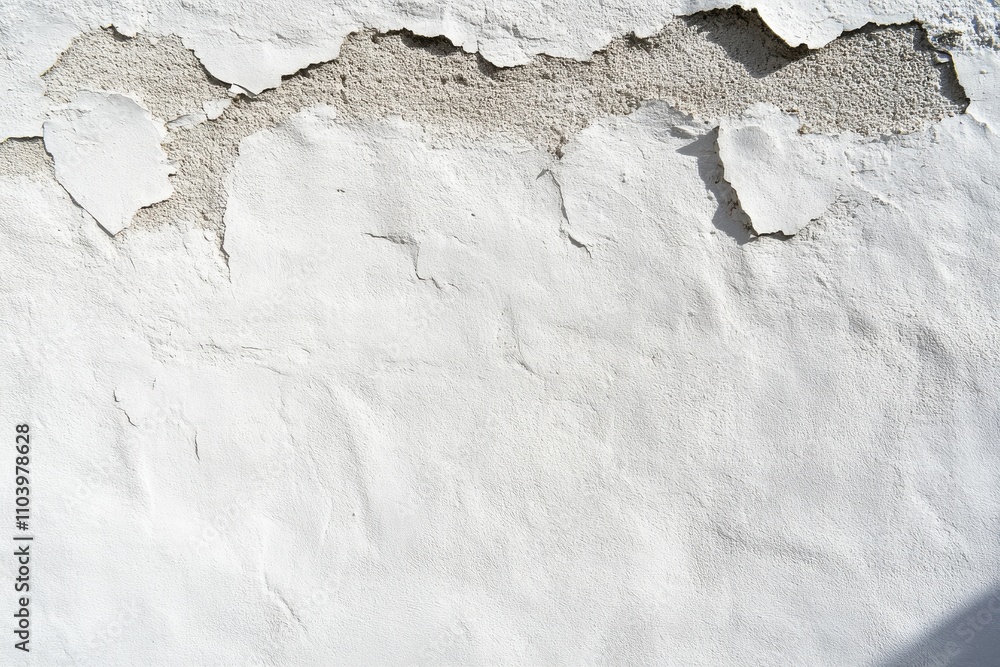 A Textured and Weathered White Wall Exposing Layers of Time and Character in Urban Design A Textured and Weathered White Wall Exposing Layers of Time and Character in Urban Design