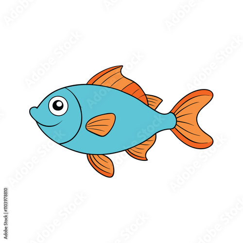 Fish isolated white background