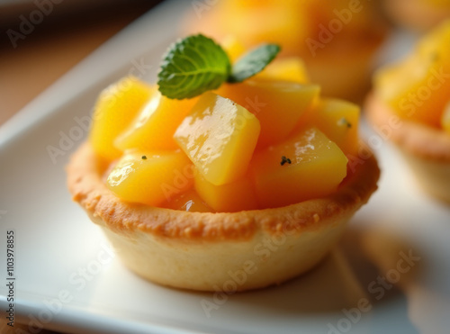 Toffee Mango Apple Tartlets, Fusion menu ideas, desserts foods fusion 