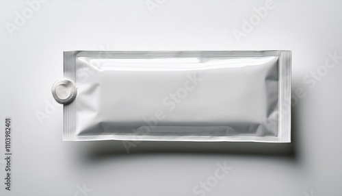 Clean, white pouch on a white background. Perfect for your product!