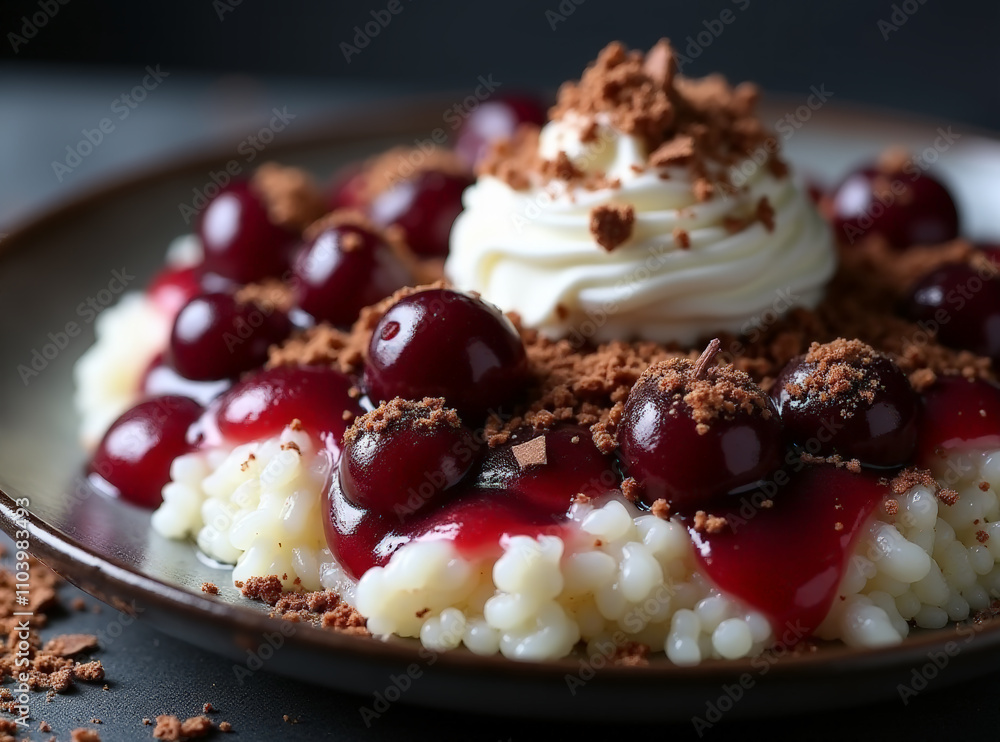 Black Forest Sticky Rice, Fusion menu ideas, desserts foods fusion Black Forest Sticky Rice, Fusion menu ideas, desserts foods fusion