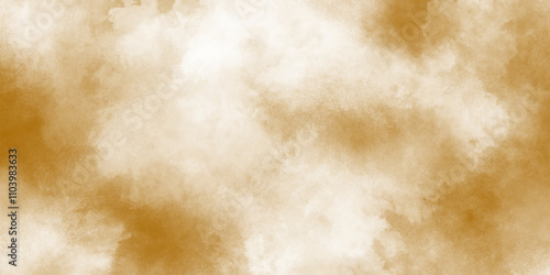 abstract brown particles splatter on white background, abstract light brown splashed watercolor background, throwing brown powder out of hand against white background.